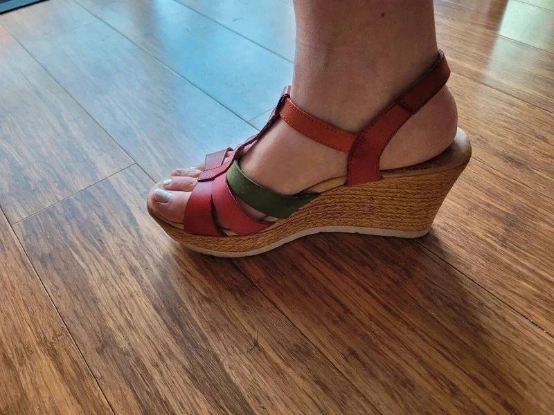 Sandalias con plataforma suela de cuero 39 – photo 9